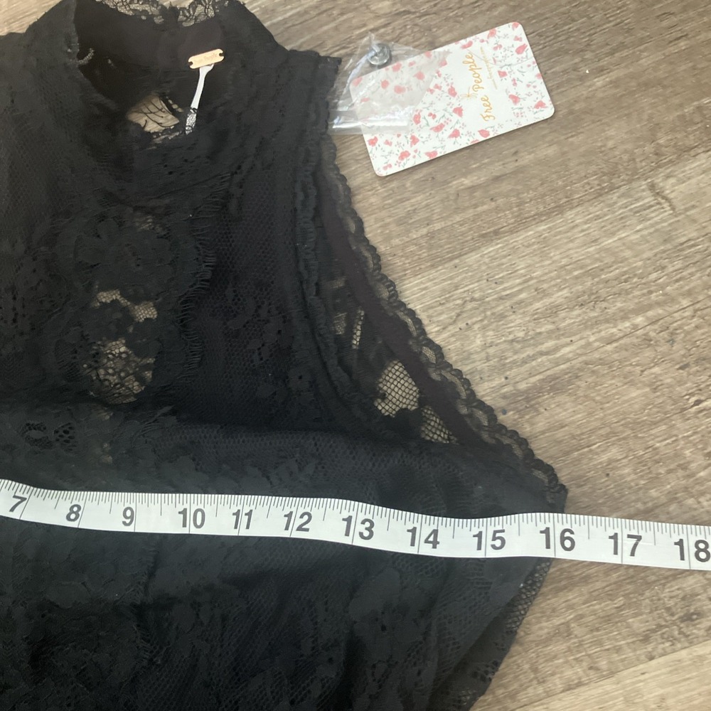Free People NEW NWT Dress Womens S Black Lace Halter Mini High Neck Cocktail - Picture 5 of 9